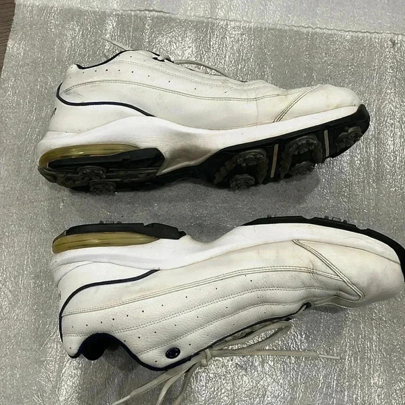 [11W]Nike White Leather Max  Air Golf Sneaker- Men - Picture 2 of 8